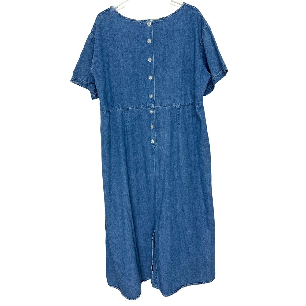 Disney Store Vintage Winnie the Pooh Piglet Denim Midi Dress Blue XXL Cotton - Picture 6 of 9